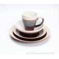 Nuevo diseño GLAZED LUXURRY Regalo 16pc gres de stoneware